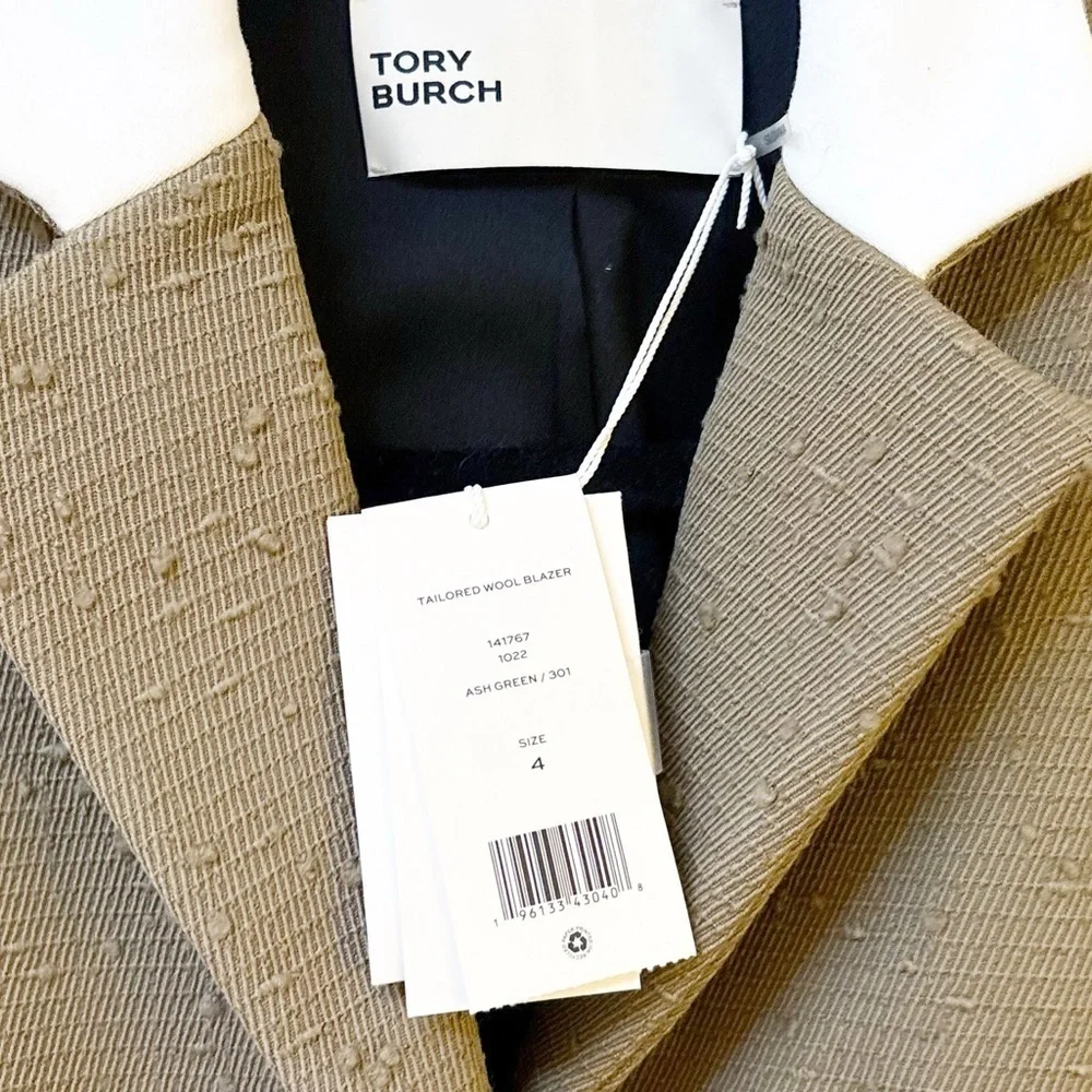 TORY BURCH Tailored Bouclé wool blend Blazer Jacket